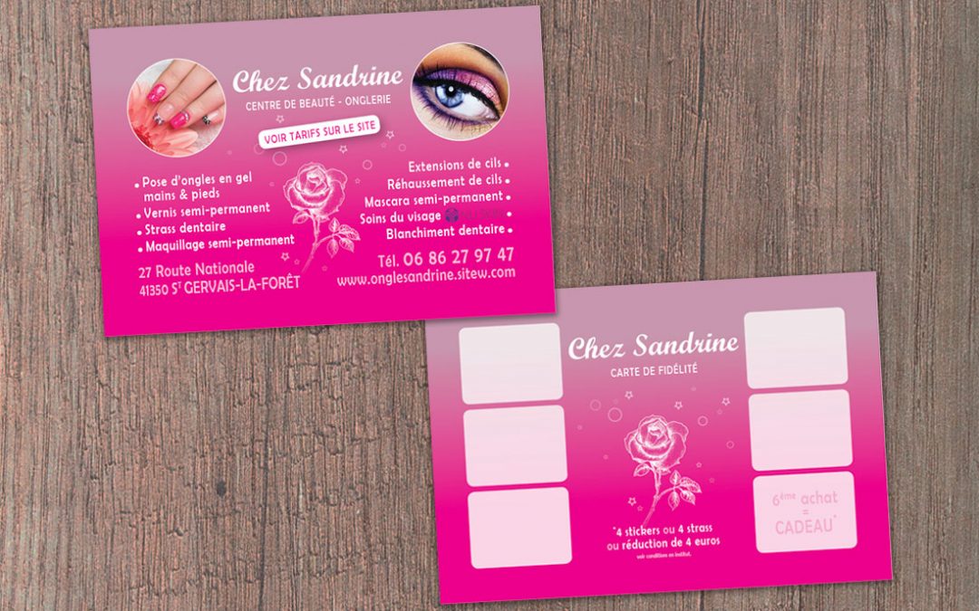 Carte de visite / fidélité CHEZ SANDRiNE