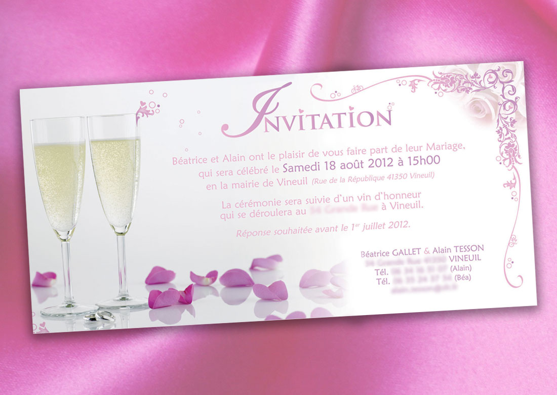 Invitation mariage